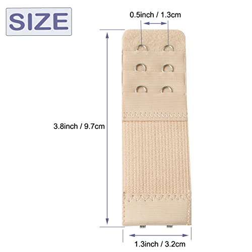 Jffx Bra Extender 2 Hooks 3 Rows, Stretchy Soft And Comfortable Women's Bra Strap Extenders Bra Band, Pack Of 3 #TOP2