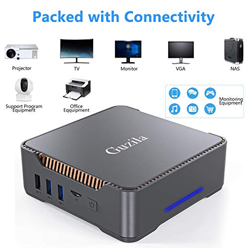 Mini PC, Intel Celeron J3455 Processor(up to 2.3GHz) Windows 10(64-bit) Mini Desktop Computer with HDMI/VGA Port,4GB DDR3/64GB eMMC,Gigabit Ethernet,Dual Band Wi-Fi,Bluetooth 4.2,4K HD