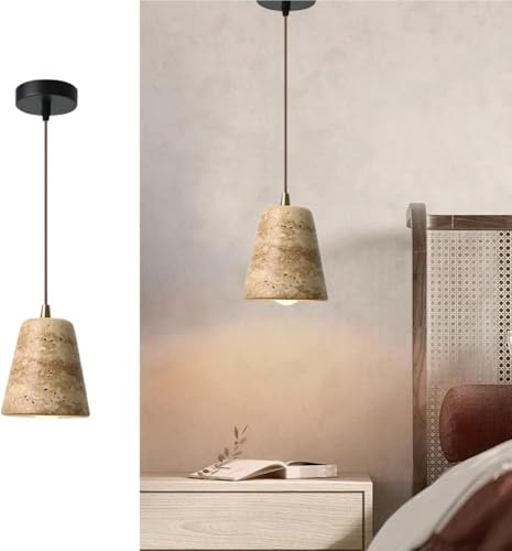 Suspension en pierre naturelle style scandinave pour éclairer votre salle à manger