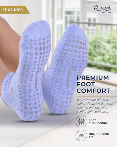 Pembrook Grip Socks - Non-Slip Barre Yoga Socks for Men & Women (6 Pairs)