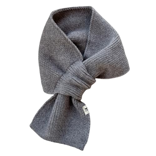 [Ｑｚｋｏｕｍａ] ネックウォーマー レディース マフラー スヌード メンズ 子供 クロス 差込マフラー ニットマフラー 秋冬 防寒 スヌード DKJX-9710 (グレー)のサムネイル