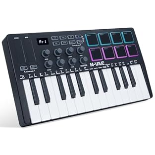 1. Versatile MIDI Control: The M-VAVE MIDI keyboard controller offers unparalleled versatility for musicians and producers. Connect it to your computer or mobile device and take control of your favorite music software, such as FL Studio, with ease.Co...