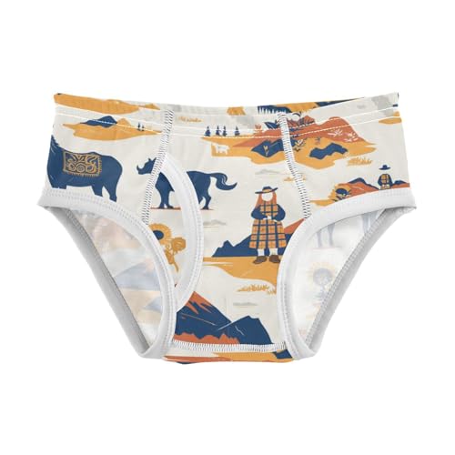 KLL Wild West Western Scotland Little Boys Soft Athletic Underwear Cute Children Panties