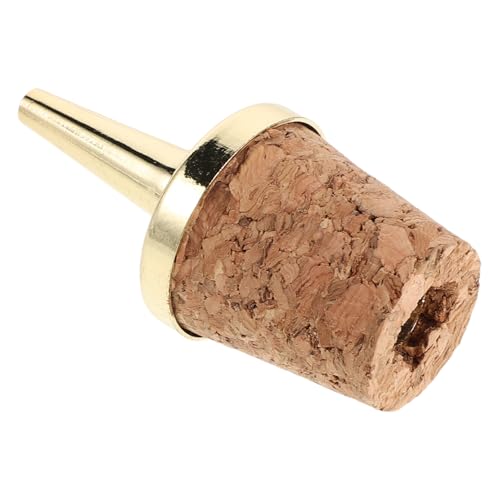 Ipetboom Vertedor y Tapón de Corcho para Botellas de Vino y Licor Amargo Dispensador Metálico Boquilla Antigoteo Cierre Hermético para Conservación y Uso en Bar y Eventos