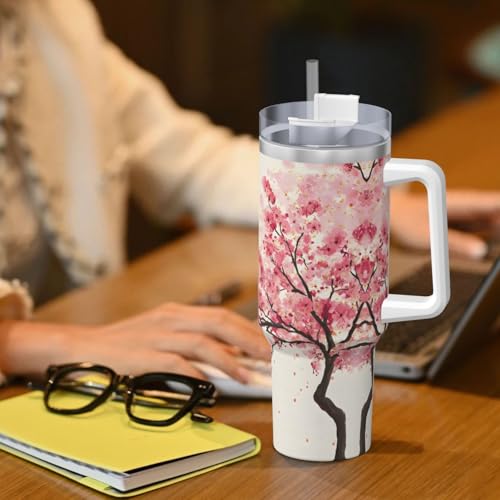 Vaso vacío con asa y sorbete acero inoxidable 40oz miniatura 7