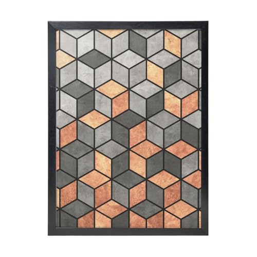 Cubes de béton et de cuivre pour créer une ambiance design dans le salon