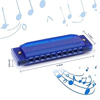 Koogel 2 PCS Translucent Kids Harmonica,10 Hole Harmonica for Toddler Musical Instruments for Beginners Party Birthday Gifts — image 2