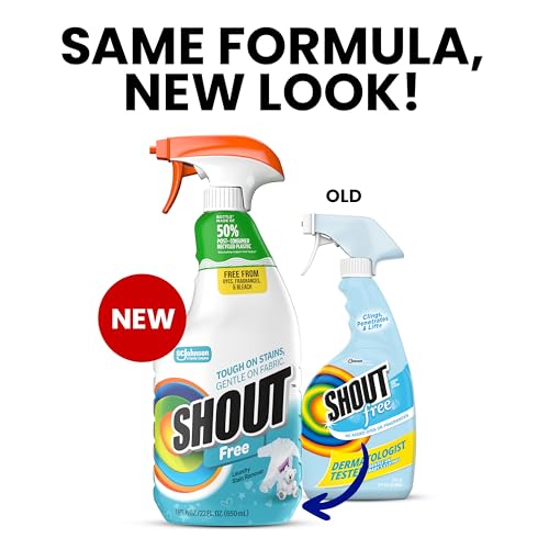 Shout Free Laundry Stain Remover Spray, Active Enzyme Formula is Fragrance, Bleach, and Dy - image 2