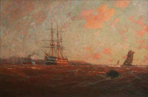 Tableau impressions d'art mural Falmouth vintage décoration chambre 60x90cm