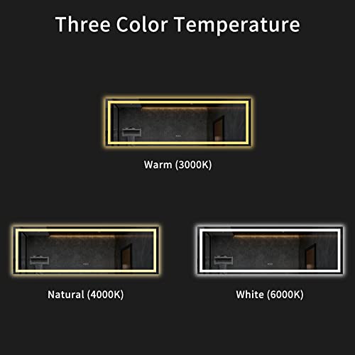 Loaao 84X32 Led Bathroom Mirror With Lights, Anti-Fog, Dimmable, Backlit + Front Lit, Lighted Bathroom Vanity Mirror For Wall, Memory Function, Tempered Glass, Etl Listed #TOP4