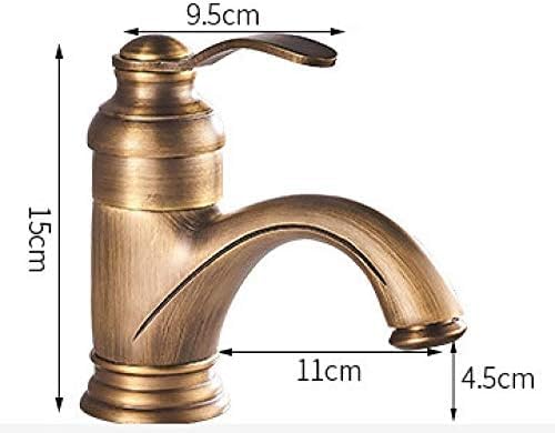 Robinet mélangeur eau lavabo laiton antique style authentique - 2