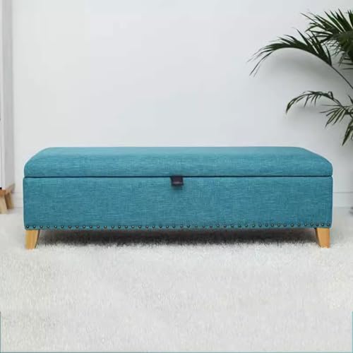 Pouf banc de rangement design capitonné pour salon moderne
