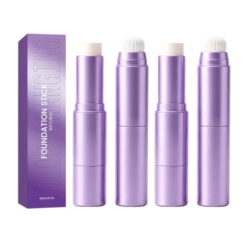 Facelove Foundation Stick with Brush,2-in-1 Color Changing Moisturizing,2PC