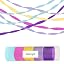 3- Hot pink, Teal, Yellow, Light Purple, Purple