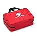 Jipemtra Red First Aid Bag Empty Travel Rescue Pouch First Responder Storage Compact Survival Medicine Bag for Car Home Office Kitchen Sport Outdoors (Red)