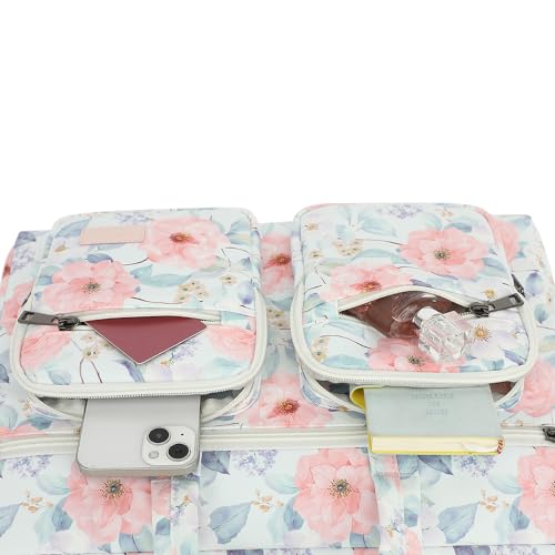 DACHEE Laptop Shoulder Bag for 15 Inch/15.6 Inch Macbook Pro (New Pink Rose, 15 inch/15.6 inch) - Thumbnail 4