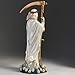 Veronese Design 11 1/2 Inch Santa Muerte Grim Reaper Holy Death Resin Sculpture White Gold Finish