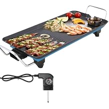 Indoor Electric Grill Non Stick Practical Multifunctional Stove Top Flat Griddle with Original Flavor for Indoor BBQ Hotpot Cooking US