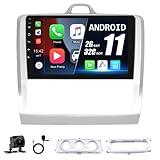🐬【2+32G Android 11 Autoradio 2 DIN für Ford Focus】Modell angewendet auf Ford Focus Exi MT 2 3 3 Mk2/Mk3 (Jahr: 2004,2005.2006,2007,2008,2009,2010,2011), 9 Zoll transparenter kapazitiver Touchscreen, 2GB RAM + 32GB ROM Speicher Konfiguration.Unterstützt externe Funktionen (nicht im Lieferumfang enthalten): OBD, DAB+, Subwoofer, DVR, etc.