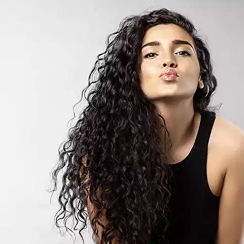 Image of Real 100% Natural Human Remy Culrly 8pcs Clipin Hair Extension Volume Enhancer | Long Length Thickening Soft Lightweight Durable Reusable | Instant Styling Party Daily Wear Damage Free Seamless Blend For Women Girls | Natural Black (10inch Hair Length)