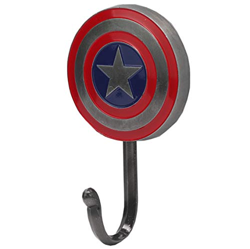Open Road Brands Marvel Captain America Crochet mural en fonte pour manteaux, vestes, clés et plus encore – vue 2