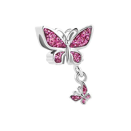 Abalorio de mariposa para pulseras Pandora Moments con circonitas