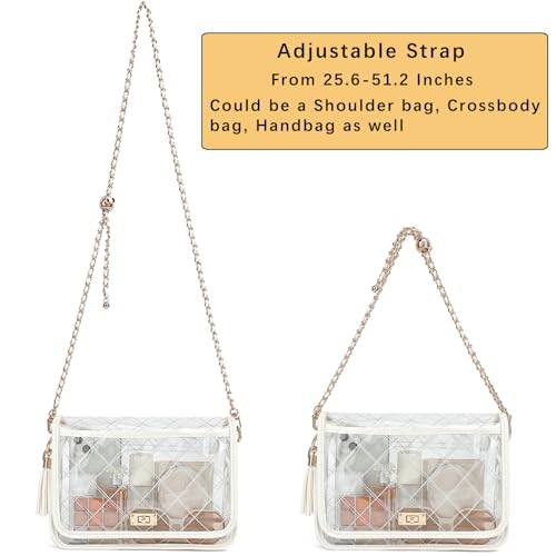YGR Clear Bag for Women Stadium Events, Small Crossbody Purse for Concerts, Sports，White by YGR - Used condition - Image 5