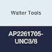 Walter Tools AP2261705-UNC3/8 Protodyn HSS Machine Thread Former, TIN Finish, 0.381" Shank Diameter, 0.748" Cutting Length, 2-15/16" Overall Length, 3/8-16 Size