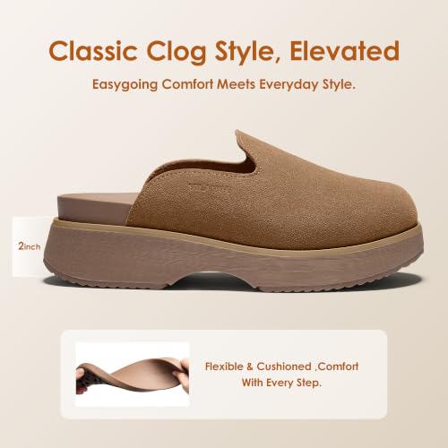 Vilanva Women's Suede Platform Clogs - image 4