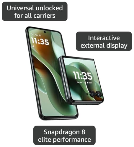 Image of Motorola Razr Ultra 2025 | Unlocked | Made for US 16 /512GB | 50MP Camera | Pantone Scarab