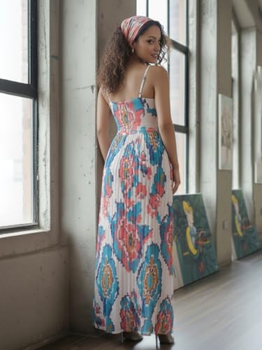 Image of Varanga Women Corset Dress in Abstract Print