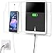 Pansyling Clear Wall Tablet Holder Acrylic Wall Mounted Phone Holder for iPad, Remote Control Holder Laptop Stand for eReader Storage Caddy with Charging Holes for Kindle iPhone