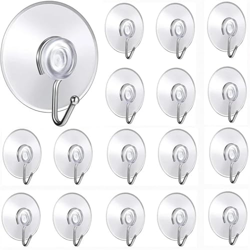Lkq-�V�����[�t�b�N Suction Cup Hooks 20/30/40/50/57mm Transparent Suction Cups With Hooks For Kitchen Bathroom Windows Glass Wall Hange