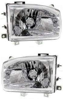Go-Parts - Headlights Assembly Pair/Set for 1999-2004 Nissan Pathfinder, Right Passenger and Left Driver, Halogen, from 12-1998 Replacement 2000 2001 2002