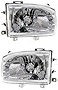 Evan-Fischer Headlight Set Compatible with 1999-2004 Nissan Pathfinder Left Driver and Right Passenger Side Halogen With bulb(s)