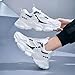 SPWAGYM Men's Running Walking Sneakers Casual Athletic Shoes Chunky Trainers Fashion Sneakers for Men White Size 9