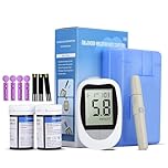 Blood Glucose Monitor Landing Device Kit with 100 Strips & 100 Lancets, Proudly Canadian Accurate Blood Sugar Meter Testing System, Carrying Case & Sealed Sterile Packaging for Medical Use (Device identifier: TD-5011)