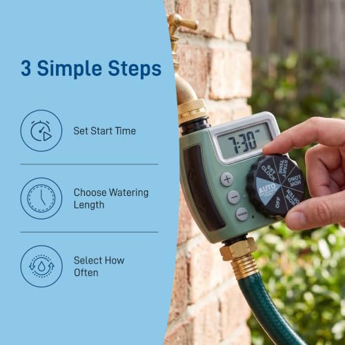 Orbit One Outlet Single-Dial Hose Faucet Timer - Easy Programmable - For Garden Watering System - LCD Hose Timer with Adjustable Watering Schedule - 62056 - image 7