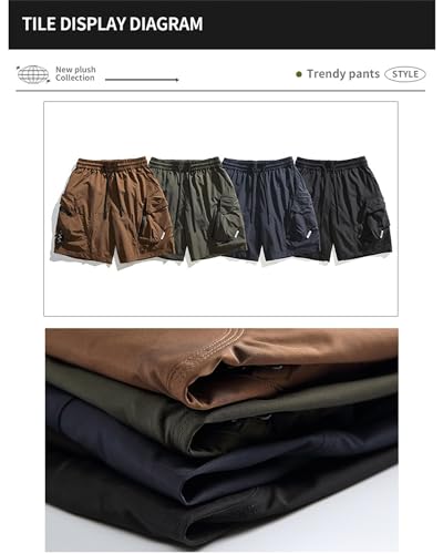 Blue,XL,CJFZKJDI Shorts Cargo Masculino Para Caminhada Resistente à áGua Secagem RáPida Leve E Com V