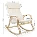 SONGMICS LYY30M-Sillón Mecedora, Color Beige, 65 x 90 x 98 cm