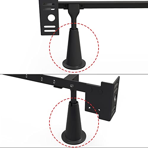 Kohome 6 Pcs 5'' High Rise Bed Frame Risers, Heavy Duty Bed Frame Lift, Stem Bed Frame Feet With Socket Sleeve To Replace,Lift A Bed Frame By 5 Inches For Under Bed Storage, Black (4706) #TOP6