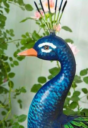 孔雀の置物 青と緑のグラデーション2個セット 孔雀の置物 青と緑のグラデーション2個セット 孔雀の置物