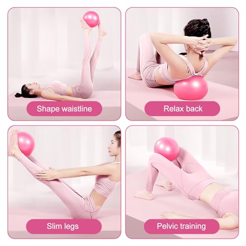 25cm Mini Pilates Ball,Anti-brust Yoga Ball,voor Balans, Fysiotherapie, Stretching en Core FitnessPink - Afbeelding 6