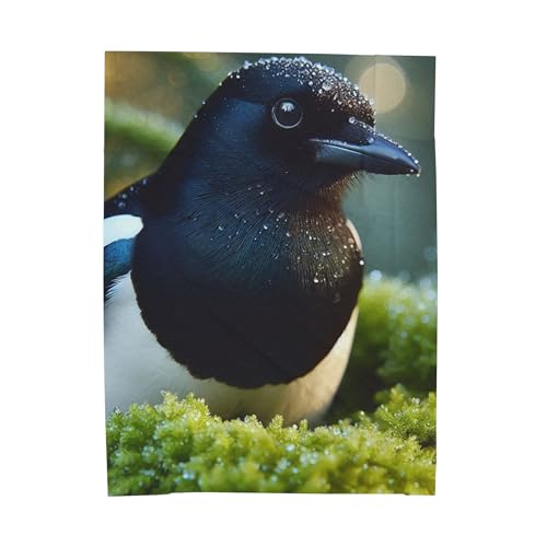 Magpie Velveteen Plush Blanket – Cozy Polyester Blanket Inspired by