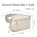Fanny Pack Crossbody Bags for Women 1.5L Belt Bag with 3 Zipper Pockets Fashion Waist Packs Everywhere Belt Bag Cross Body Fanny Pack for Women (Beige)