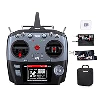 Radiolink T16D 16-Kanal RC Fernsteuerung mit R16F Telemetrie Empfänger Set, 4000m Reichweite, 100 Modellspeicher, 2,4GHz Sender für Futterboot Auto FPV Drohne Panzer Raupenfahrzeug (Mode 2)