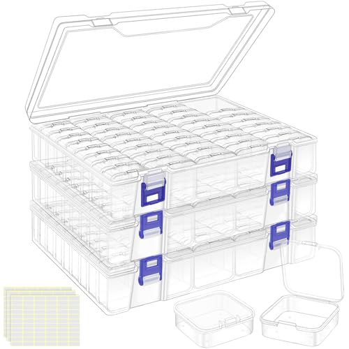 DILIBRA Bead Organizer Box 138Pcs with Hinged Lids