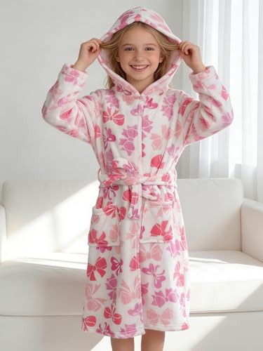 Image of Doctor Unicorn Soft Hooded Rainbow Bathrobe Sleepwear for Girls