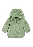 Sterntaler Kleinkind Jungen Baby Jacke Ohren Jacke - Baby Jacke, Babyjacke - Teddyjacke mit Kapuze, Ohren und Reißverschluss - grün, 92