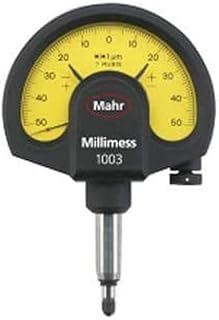 Mahr 4334000 Millimess 1003 - Comparador mecánico de marcas, 1 mm, color amarillo